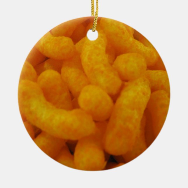 Corn Curls Ceramic Ornament (Front)