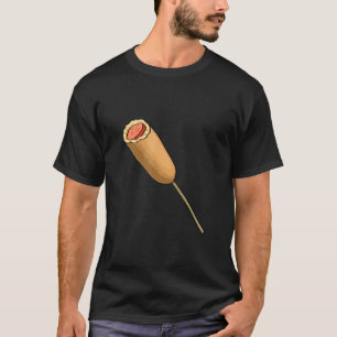 Corn Dog Bite Sausage Love Funny Corn Dog Foodie W T-Shirt