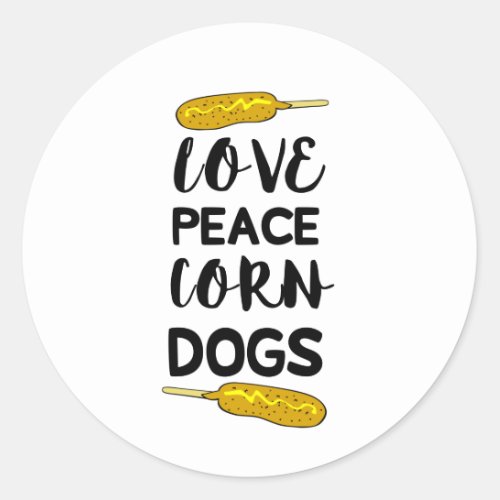 Corn Dog Classic Round Sticker