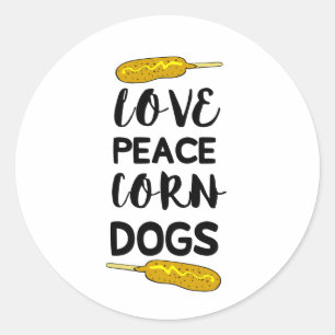 Corn Dog Classic Round Sticker