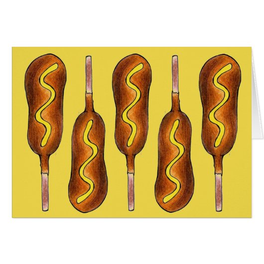 Corn Dog Corndog Hot Dog Mustard Junk Food Foodie (Front Horizontal)