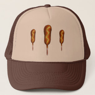 Corn Dog Dogs Hot Corndogs Mustard Fried Food Trucker Hat