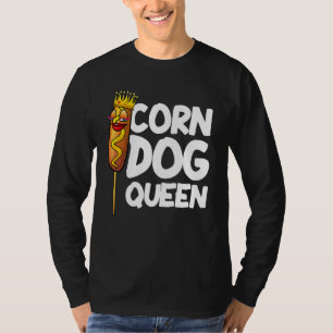 Corn Dog Kids Women Queen Hotdog Sausage Foodie T-Shirt