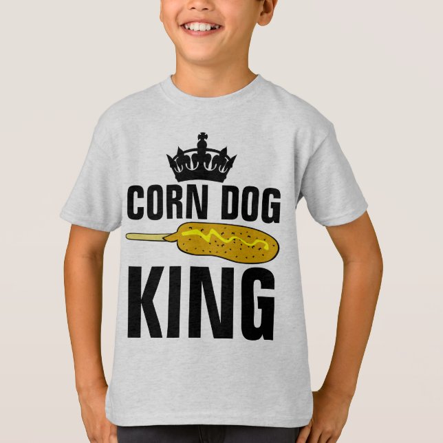 CORN DOG KING Boys Mens Funny T-shirts (Front)