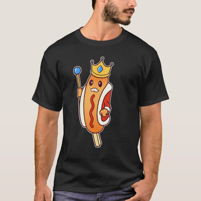 Corn Dog King   Foodie T-Shirt (Front)