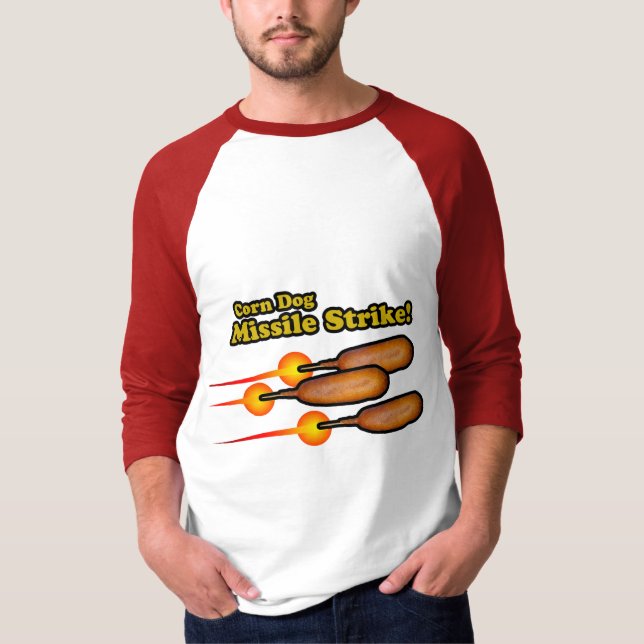 Corn Dog Missile Strike T-Shirt (Front)