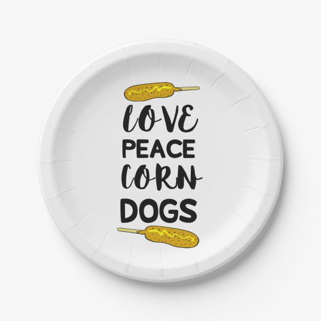 Corn Dog Paper Plates (Front)