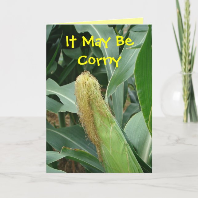 Corn ear-customize any occasion letterpress thank you card (Front)