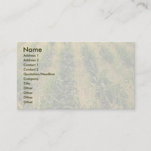 Customizable Corn field business card templates