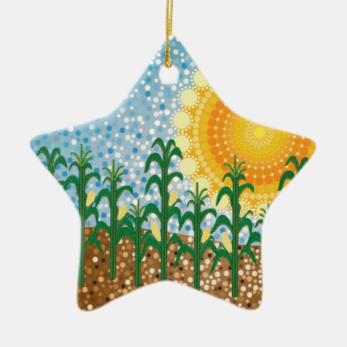 Corn Field Ceramic Ornament