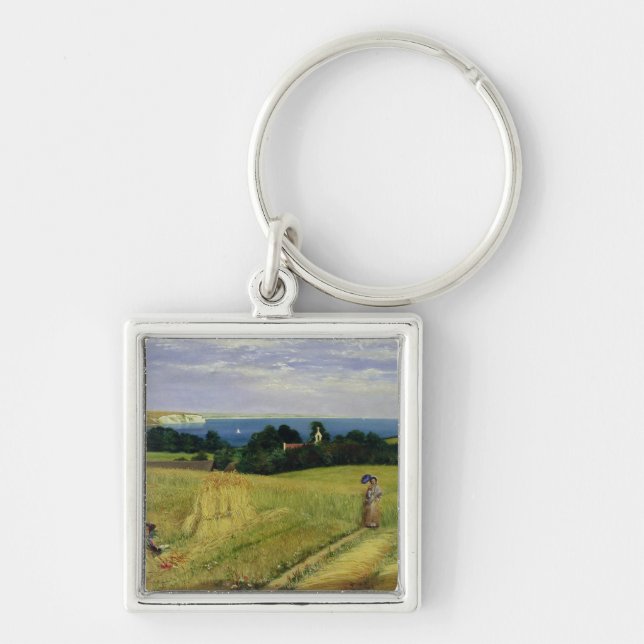 Corn Field in the Isle of Wight Keychain (Front)
