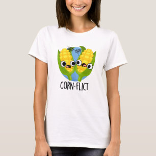 Corn-flict Funny Corn Pun T-Shirt