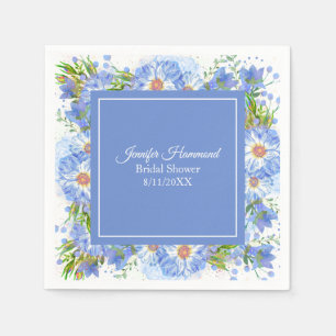 Corn Flowers Bridal Shower Napkins
