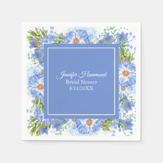 Corn Flowers Bridal Shower Napkins