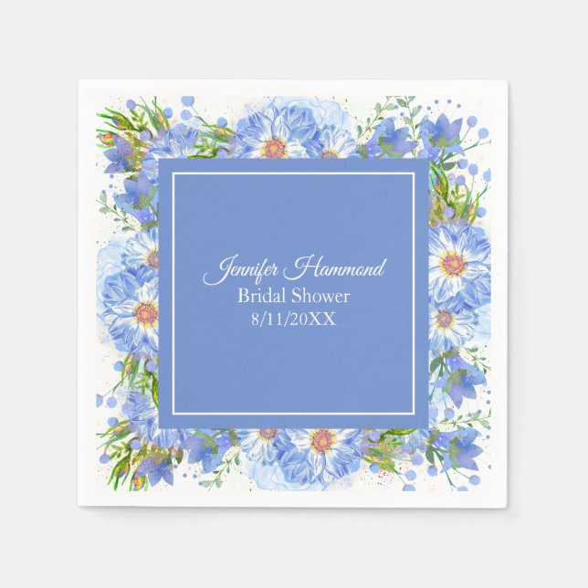 Corn Flowers Bridal Shower Napkins (Front)