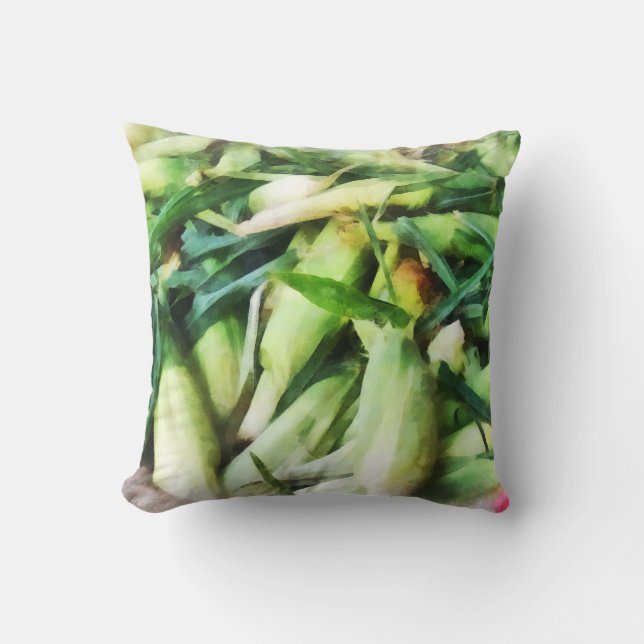 Corn For Sale Throw Pillow (Front)