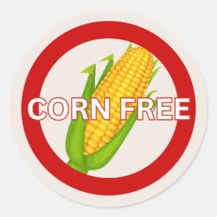 Corn Free Food Allergy Alert Classic Sticker