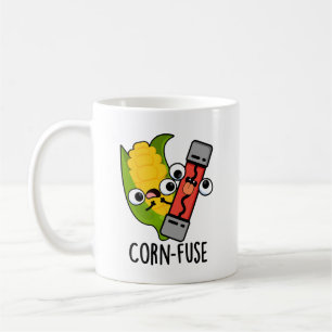 Corn-fuse Funny Confused Pun  Coffee Mug