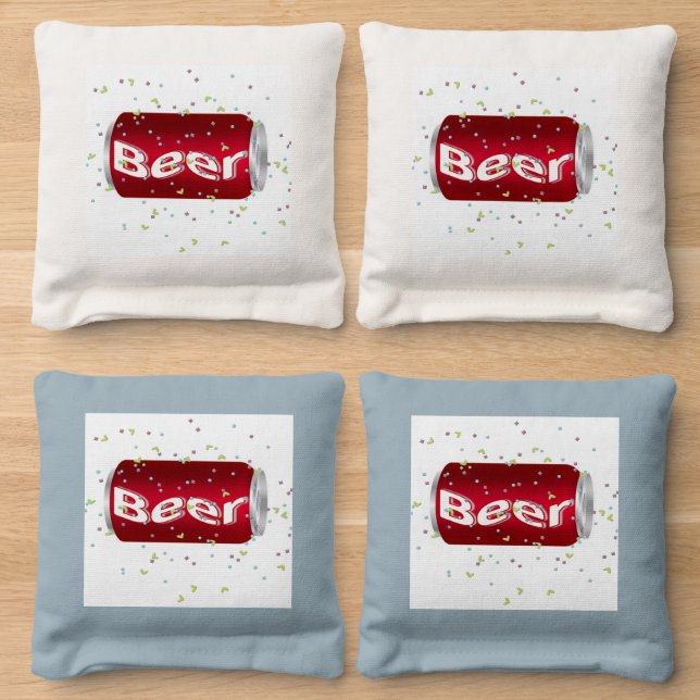 Corn Hole Bags Beer Alcolhol  (Wood)