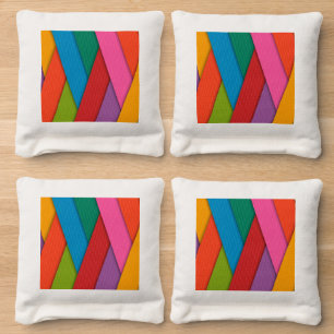Corn Hole Bags Colorful Triangles