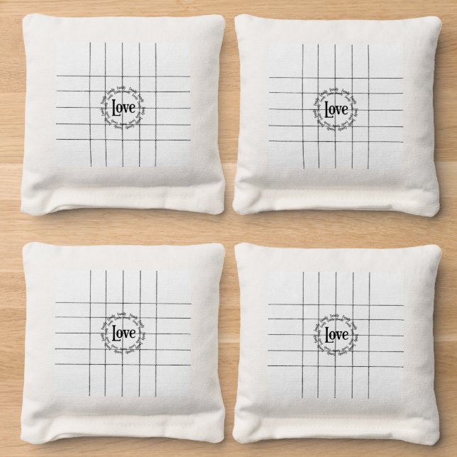 Corn Hole Bags Love (Wood)