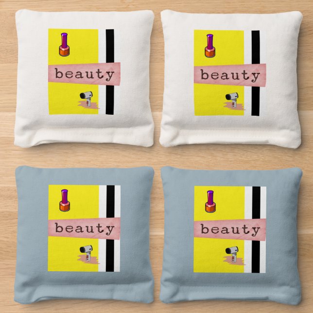 Corn Hole Bags Makeup Cosmetics  (Wood)