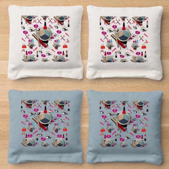 Corn Hole Bags Makeup Cosmetics  (Wood)