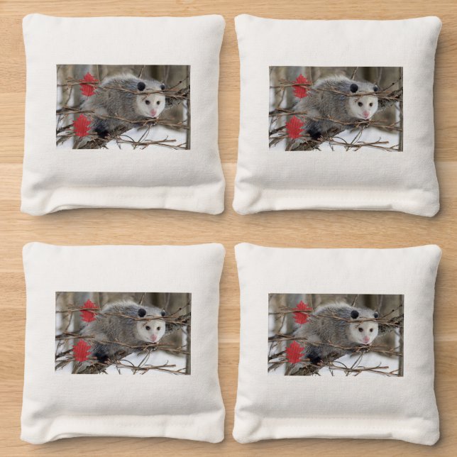 Corn Hole Bags Opossum Nature (Wood)