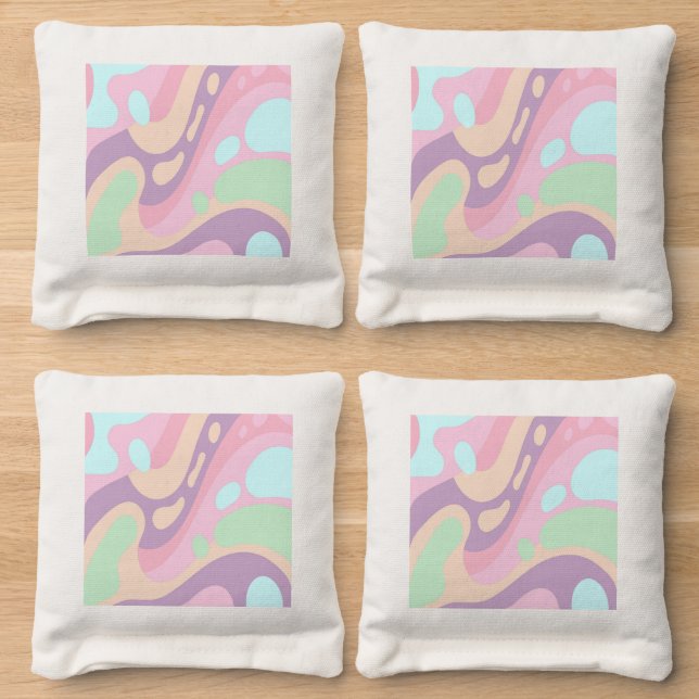 Corn Hole Bags Spring Pastel (Wood)