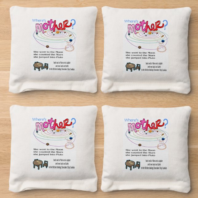 Corn Hole Bags Where's Mother? (Wood)