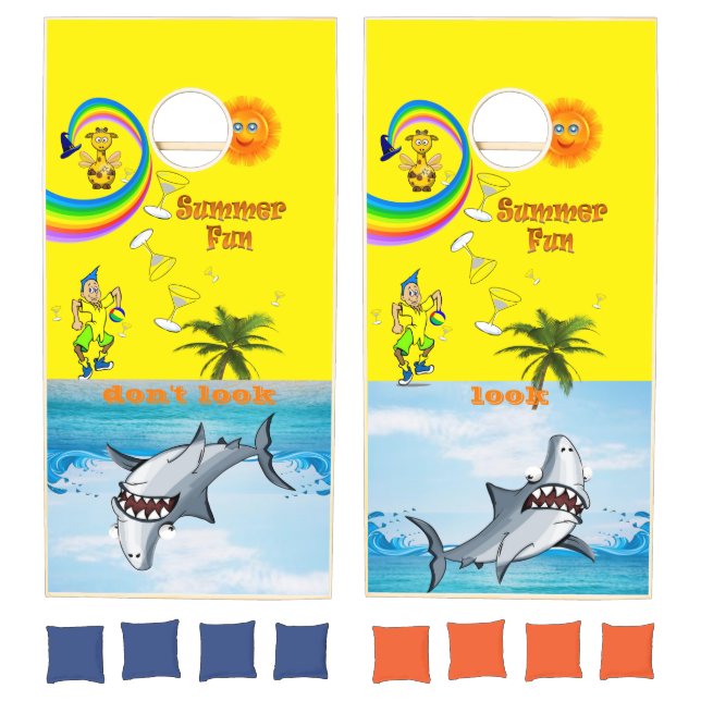 Corn Hole Set Don't look, Shark Summer Fun (Set)