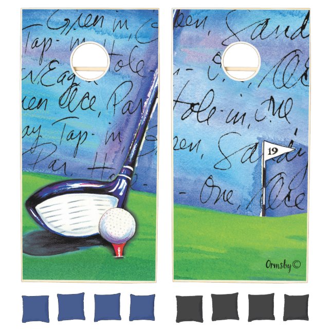 corn hole set- Golf Cornhole Set (Set)