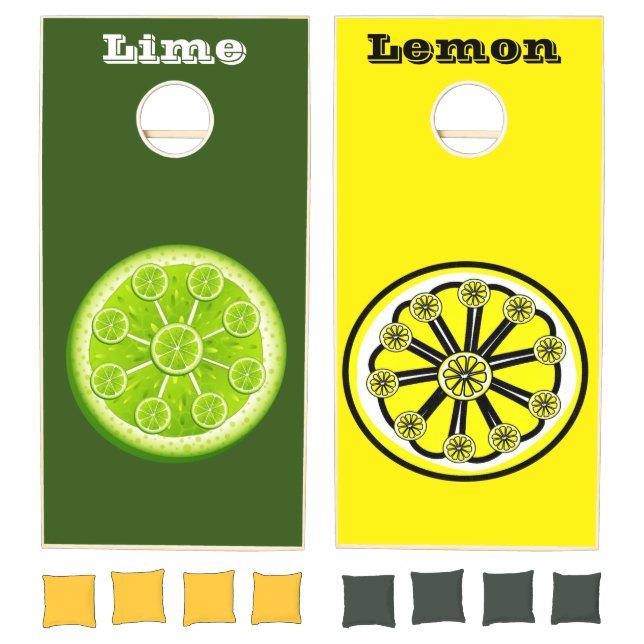 Corn hole Set Lime Lemons (Set)