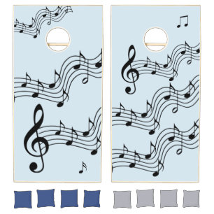 CORN HOLE SET MUSIC Design Game Boards 8 Bags