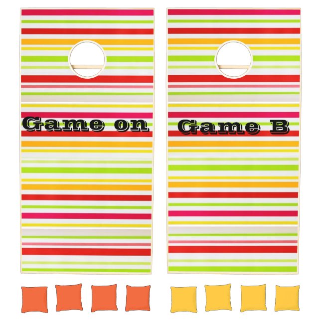 Corn hole Set Stripe Colorful (Set)