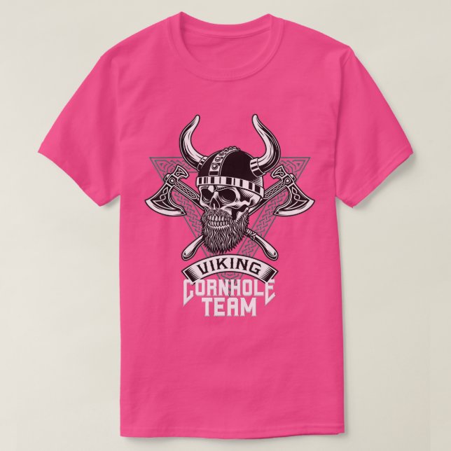 Corn Hole Team Player Viking Cornhole  T-Shirt (Design Front)