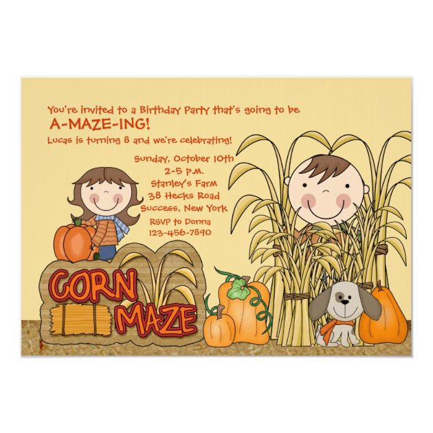 pumpkin corn maze party