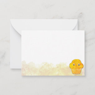  Corn Muffin Cute Drawing Blank Watercolor Note Card