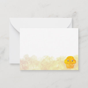  Corn Muffin Cute Drawing Blank Watercolor Note Card