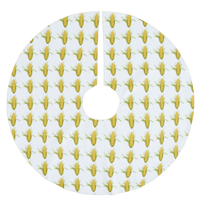 "CORN ON THE COB" CHRISTMAS TREE SKIRT (Front)