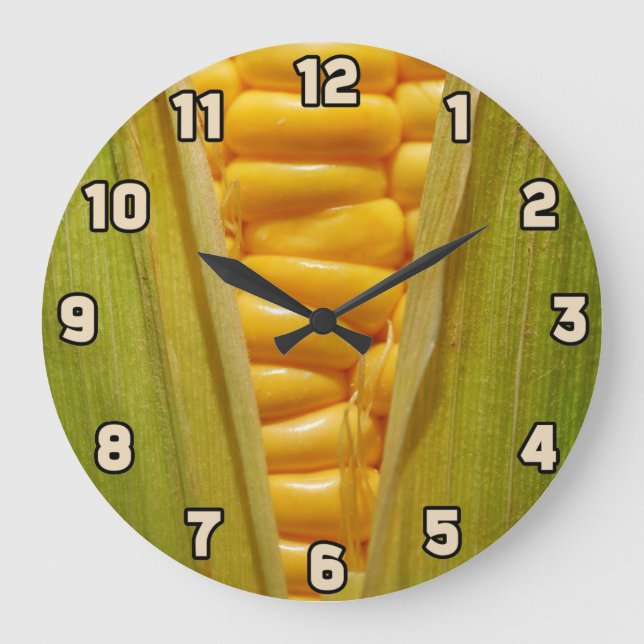 Corn on the Cob Large Clock (Front)