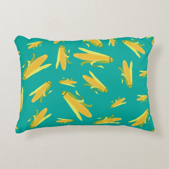Corn On The Cob Pattern Accent Pillow (Front)