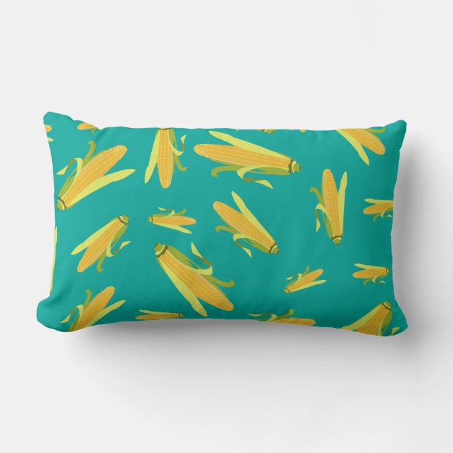 Corn On The Cob Pattern Lumbar Pillow (Front)