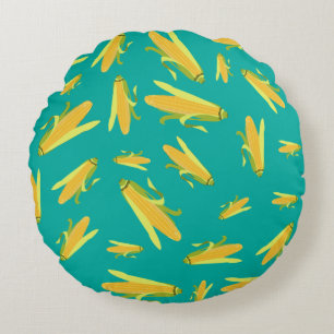 Corn On The Cob Pattern Round Pillow