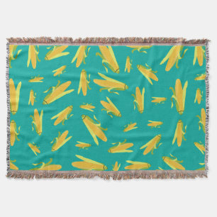 Corn On The Cob Pattern Throw Blanket