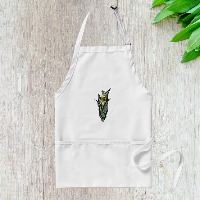 Corn on the Cob Rustic Farmhouse Vegetable Adult Apron (Creator Uploaded)