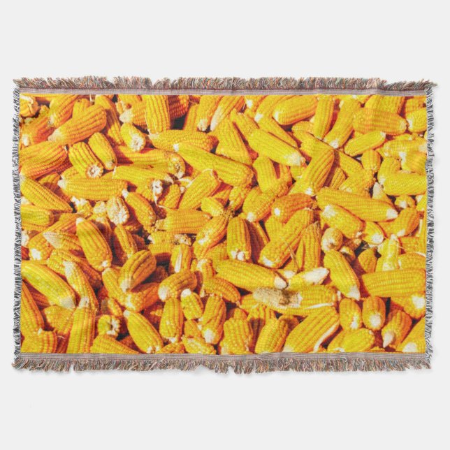 Corn on The Cob Throw Blanket (Front)