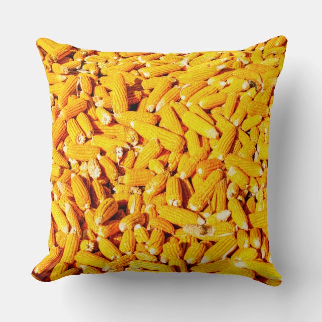 Corn on The Cob Throw Pillow (Front)