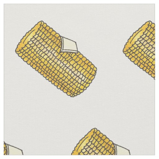 Corn on the Cob Yellow Corncob Butter Picnic Food Fabric