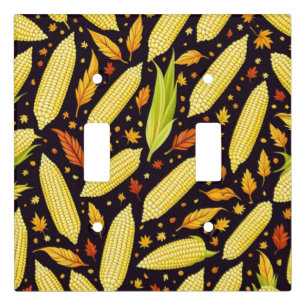 Corn Pattern Harvest Day Autumn Light Switch Cover